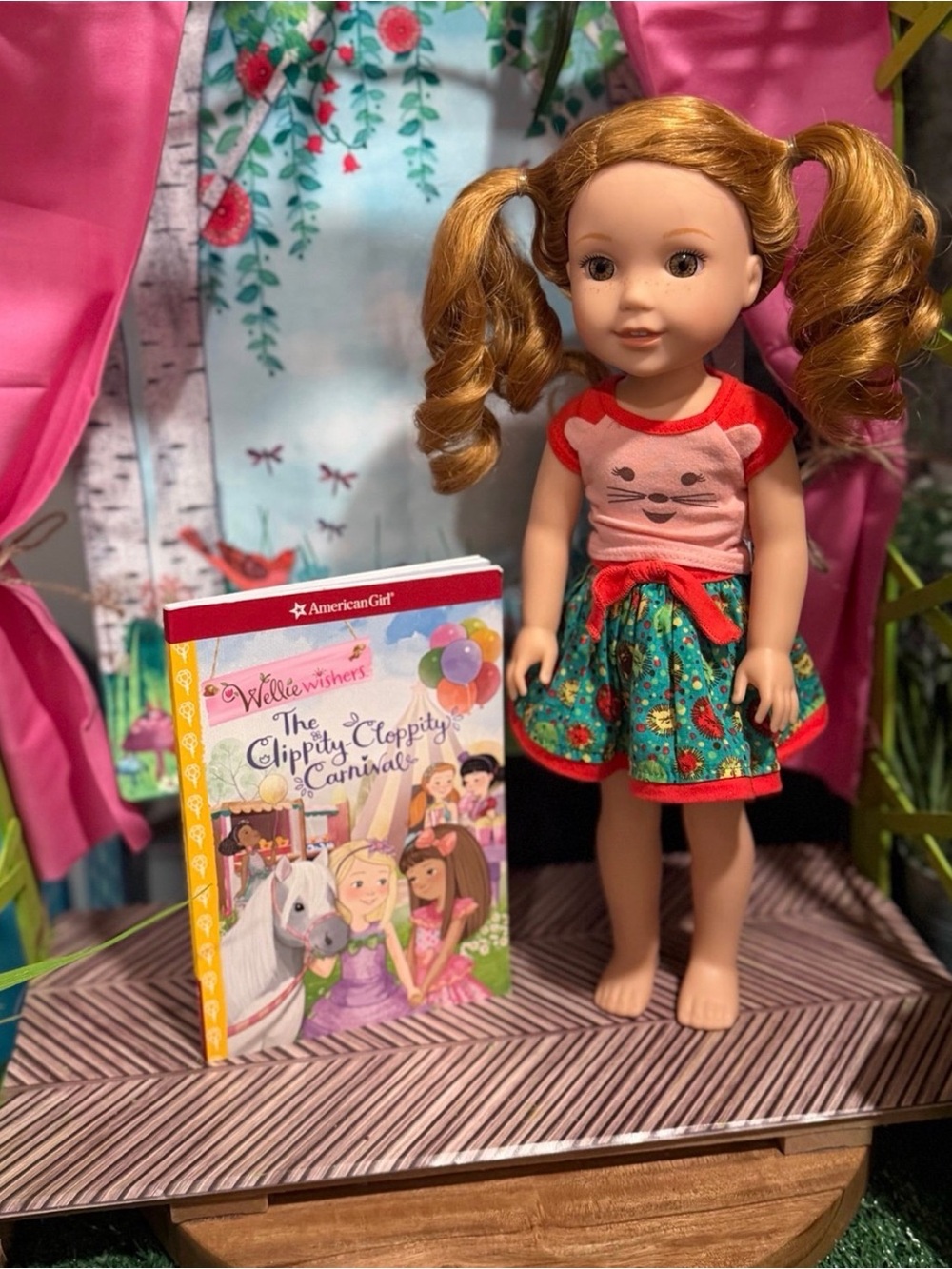 American Girl WellieWisher Willa with Book & Meet Outfit